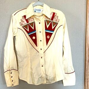 Beautiful Vintage 1970’s Woman’s Salaminder Pearl Snap